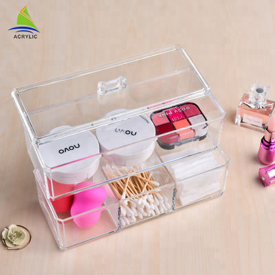 Dalam Kualitas Tinggi 2 Laci Makeup Organizer Kosmetik Akrilik