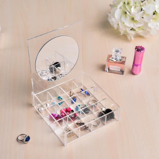 Batal display perhiasan akrilik kasus dengan mirror.jpg