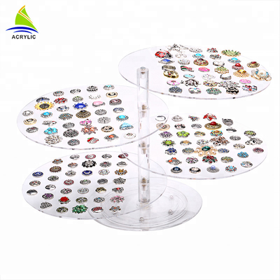 Acrylic Counter Tampilan Perhiasan Top Earring Display Stand Tray Untuk Retailer