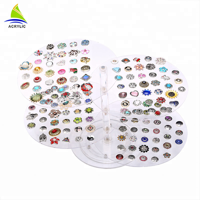 Acrylic Counter Tampilan Perhiasan Top Earring Display Stand Tray Untuk Retailer