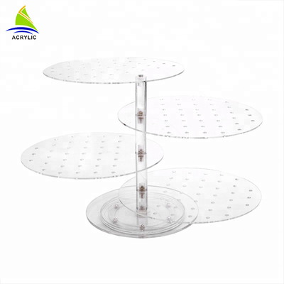 Acrylic Counter Tampilan Perhiasan Top Earring Display Stand Tray Untuk Retailer