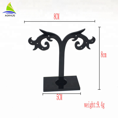 Akrilik elegan Display perhiasan pohon hitam akrilik anting-anting Display Stand Holder Rack