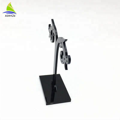 Akrilik elegan Display perhiasan pohon hitam akrilik anting-anting Display Stand Holder Rack