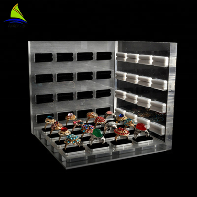 3mm Acrylic Jewelry Display Jewelry Display Rack Hitam Tunggal Acrylic Ring Holder Finger