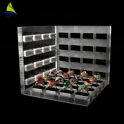 3mm Acrylic Jewelry Display Jewelry Display Rack Hitam Tunggal Acrylic Ring Holder Finger
