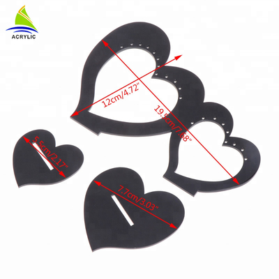 Ritel Display Perhiasan Akrilik Elegan Meja Display Anting-Anting Double Heart