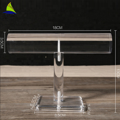T Bar Acrylic Jewelry Organizer Crystal Clear Acrylic Jewelry Bracelet Tampilan Stand