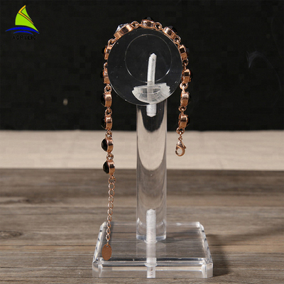 T Bar Acrylic Jewelry Organizer Crystal Clear Acrylic Jewelry Bracelet Tampilan Stand