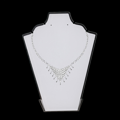 Display kalung akrilik, perhiasan kalung rak display untuk pameran
