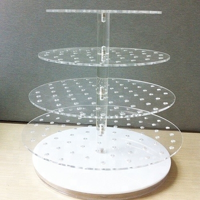 Eco - Friendly Countertop Acrylic Jewelry Holder 3mm Kristal Polishing