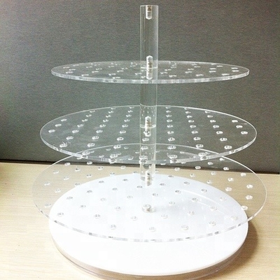 Eco - Friendly Countertop Acrylic Jewelry Holder 3mm Kristal Polishing