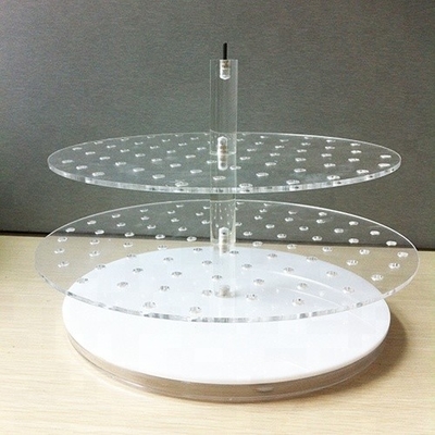 Eco - Friendly Countertop Acrylic Jewelry Holder 3mm Kristal Polishing