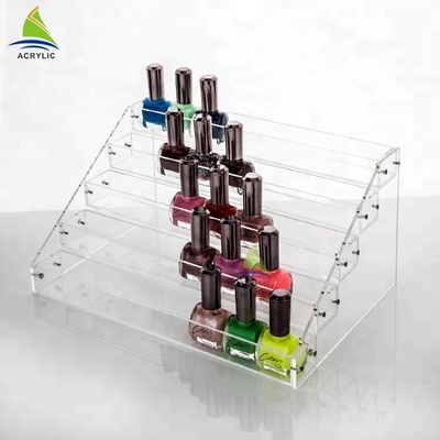 Kustom Acrylic Kosmetik Tampilan Shopping Mall Acrylic Nail Polish Rak Display Minyak Esensial