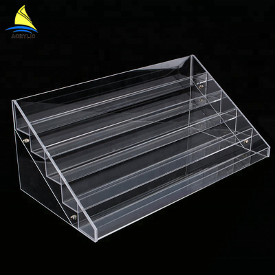 5 Tier Acrylic Tiered Display Berdiri Acrylic Tangga Langkah anak tangga Untuk Hotel