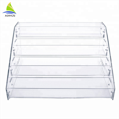 5 Tier Acrylic Tiered Display Berdiri Acrylic Tangga Langkah anak tangga Untuk Hotel
