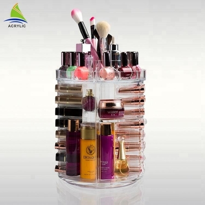 Hapus Mode Akrilik Tampilan Kosmetik Berputar Acrylic Lipstik Organizer
