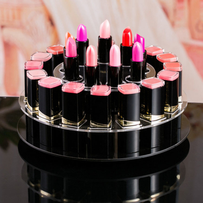360 derajat berputar acrylic plexiglass makeup kosmetik organizer