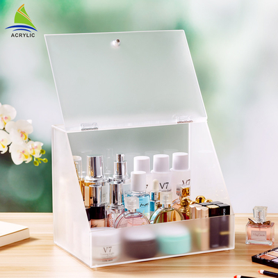 Tampilan Kosmetik Polygon Acrylic Eco - Friendly Acrylic Makeup Storage Box
