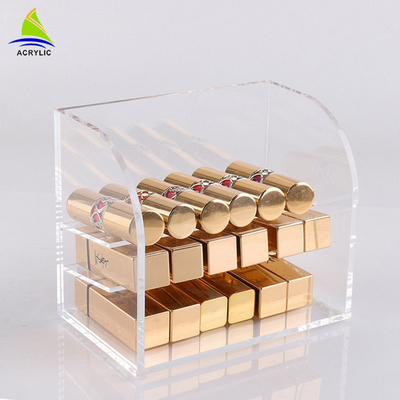 Eco - Friendly Acrylic Cosmetic Display Storage Box Untuk Lipsticks Organizer