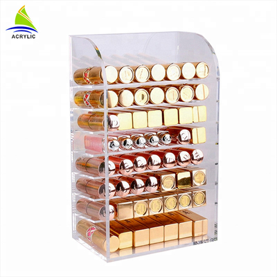 Eco - Friendly Acrylic Cosmetic Display Storage Box Untuk Lipsticks Organizer