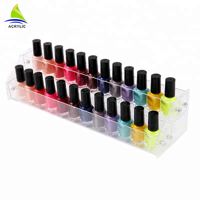 Berjenjang Acrylic Display Kosmetik Bahan Acrylic Nail Polish Botol Berdiri Holder Cosmetic Organizer