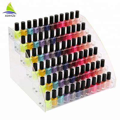 Berjenjang Acrylic Display Kosmetik Bahan Acrylic Nail Polish Botol Berdiri Holder Cosmetic Organizer