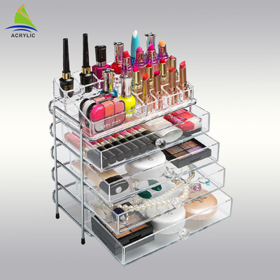 3 Laci Acrylic Organizer Penyimpanan Kosmetik Disesuaikan