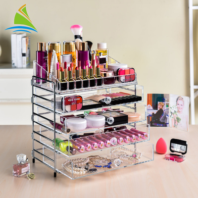 3 Laci Acrylic Organizer Penyimpanan Kosmetik Disesuaikan