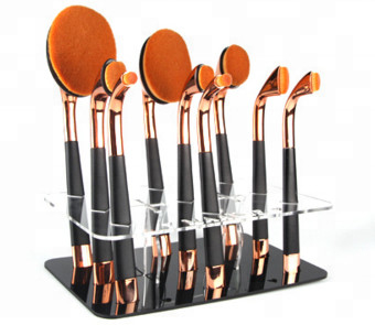 Gloss Sikat Gigi Bentuk Acrylic Cosmetic Brush Holder Tampilan Drying Rack