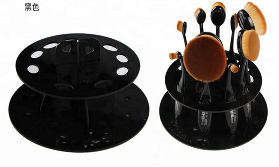 Gloss Sikat Gigi Bentuk Acrylic Cosmetic Brush Holder Tampilan Drying Rack