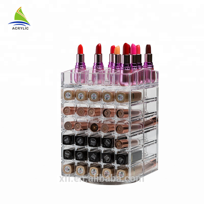 Disesuaikan Acrylic Cosmetic Display Batal Lipstik Holder Acrylic Makeup Storage Holder Box