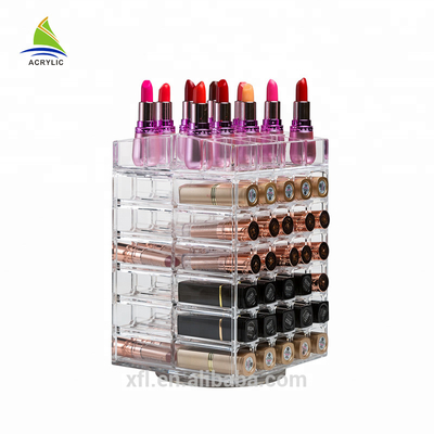 Disesuaikan Acrylic Cosmetic Display Batal Lipstik Holder Acrylic Makeup Storage Holder Box