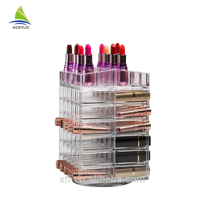 Mode Lipstik Makeup Acrylic Lipstik Tampilan Kotak Kekerasan Tinggi Untuk Penyimpanan