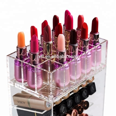 Komersial Acrylic Makeup Lipstik Brush Holder Plexiglass Tampilan Berdiri