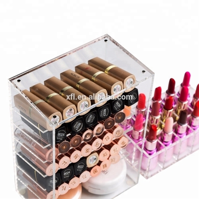 Komersial Acrylic Makeup Lipstik Brush Holder Plexiglass Tampilan Berdiri