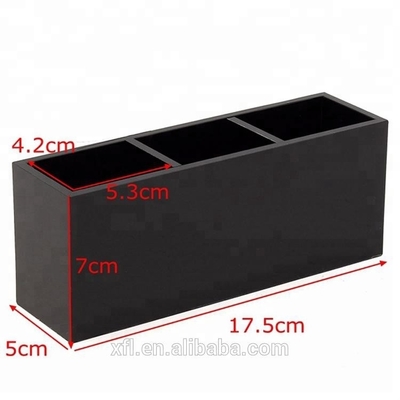 Multi - Fungsional Akrilik Tampilan Kosmetik Hitam Acrylic Makeup Brush Organized Holder Stand