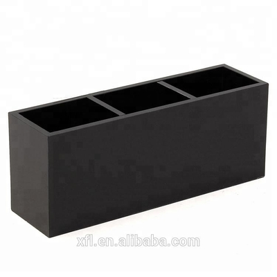Multi - Fungsional Akrilik Tampilan Kosmetik Hitam Acrylic Makeup Brush Organized Holder Stand