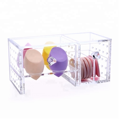 Modern Acrylic Kosmetik Tampilan Pemegang Clear Makeup Cotton Pad Storage Box