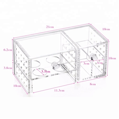 Modern Acrylic Kosmetik Tampilan Pemegang Clear Makeup Cotton Pad Storage Box