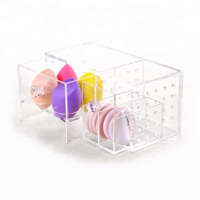 Modern Acrylic Kosmetik Tampilan Pemegang Clear Makeup Cotton Pad Storage Box