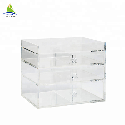 Dijual Hot 3-Layer Plastic Makeup Organizer Acrylic