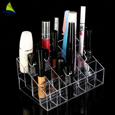 Transparan Acrylic Makeup 24 Grids Lipstik Tampilan Storage / Organizer Box