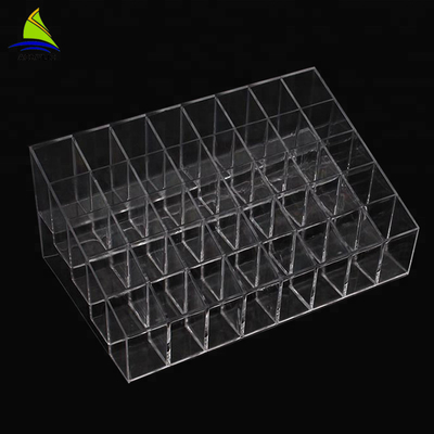Transparan Acrylic Makeup 24 Grids Lipstik Tampilan Storage / Organizer Box