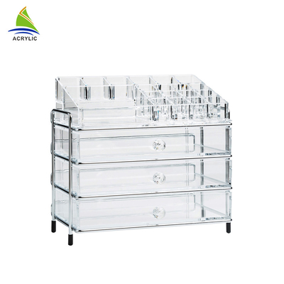 Desktop Plastik Hapus Large Acrylic Cosmetic Organizer