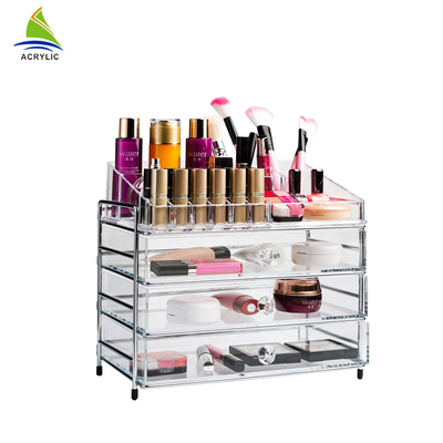 Desktop Plastik Hapus Large Acrylic Cosmetic Organizer