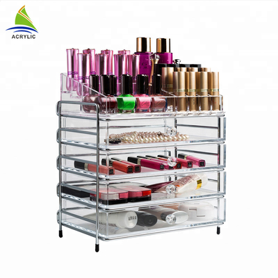 Kecil Plastik Makeup Adjustable Multi-Fungsi Acrylic Kosmetik / make up Organizer