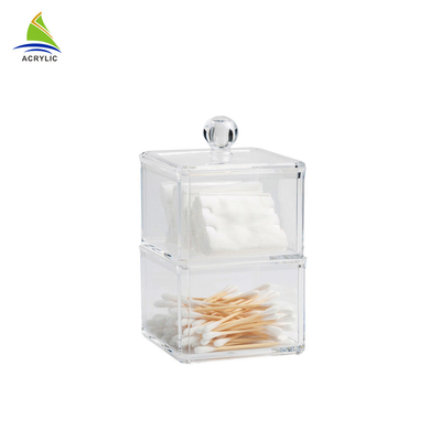 Gaya baru Kesombongan Kontainer Aluminium Acrylic Makeup Storage Box