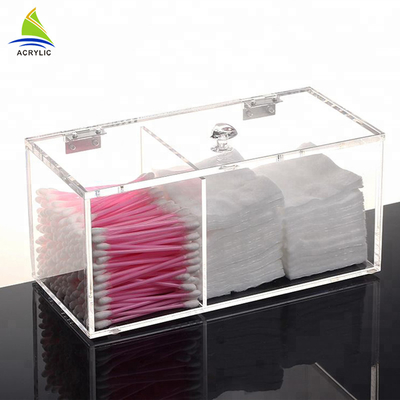 Clear Cotton Pad Dan Q-Tip Organizer Cotton Acrylic Swab Holder