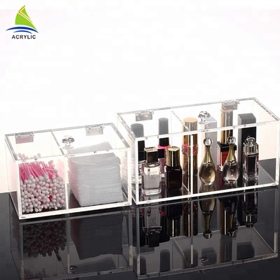 Clear Cotton Pad Dan Q-Tip Organizer Cotton Acrylic Swab Holder