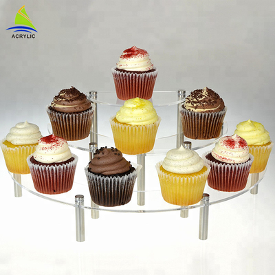 3 Tier Acrylic Cake Display Buffet Pastry Curate Acrylic Cupcake Dessert Tower